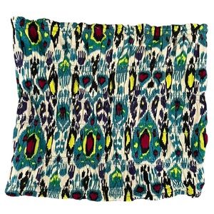 Anthropologie Smocked Tube Top Women Large Multicolor Strapless Top New With Tag